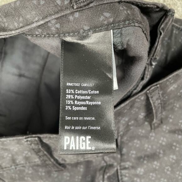 PAIGE Mens Stafford Printed Slim Fit Trouser Pant Grey Multi 31x32 Chino Stretch - Picture 9 of 15